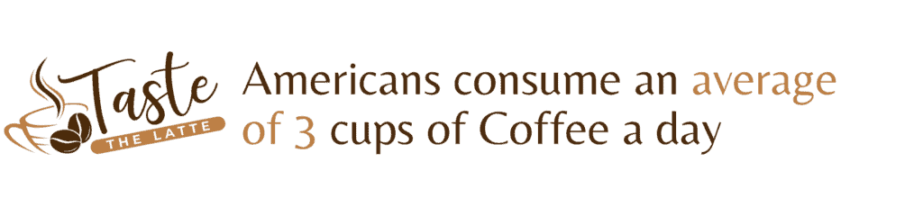 Image stating that Americans consume an average of 3 cups of coffee a day. 