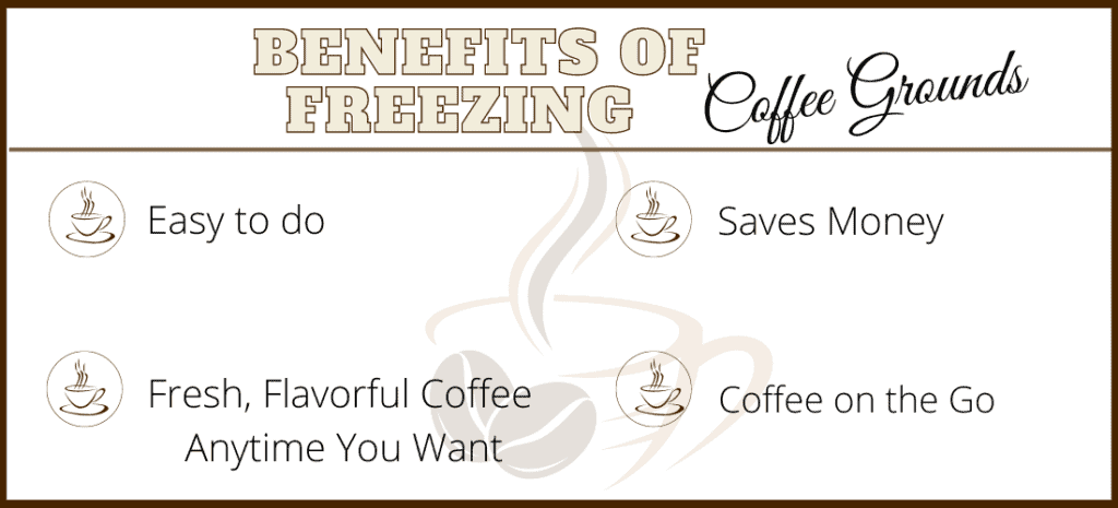 benefits of freezing coffee grounds